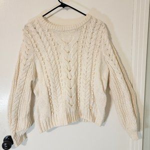 Goodthreads XL Beige/White Sweater
